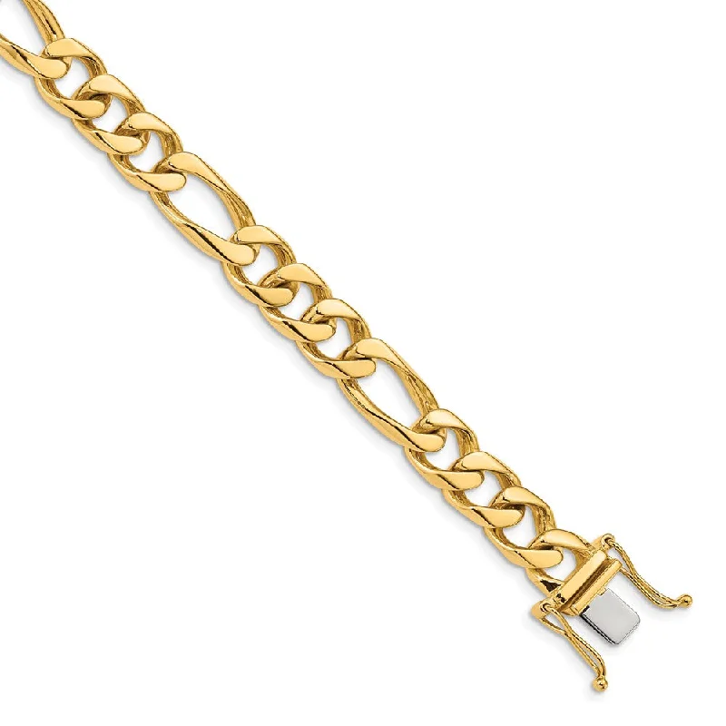 Timeless Jewelry At Special Discount Rates Men's 14k Yellow Gold, 9mm Figaro Link Chain Bracelet - 8 Inch Timeless Jewelry At Special Discount Rates Men's 14k Yellow Gold, 9mm Figaro Link Chain Bracelet - 8 Inch