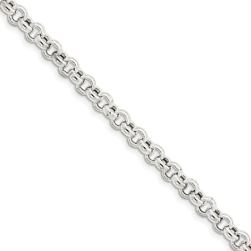 Premium Jewelry Now Available At Special Discounts Men's 6.5mm, Sterling Silver, Hollow Rolo Chain Bracelet Premium Jewelry Now Available At Special Discounts Men's 6.5mm, Sterling Silver, Hollow Rolo Chain Bracelet