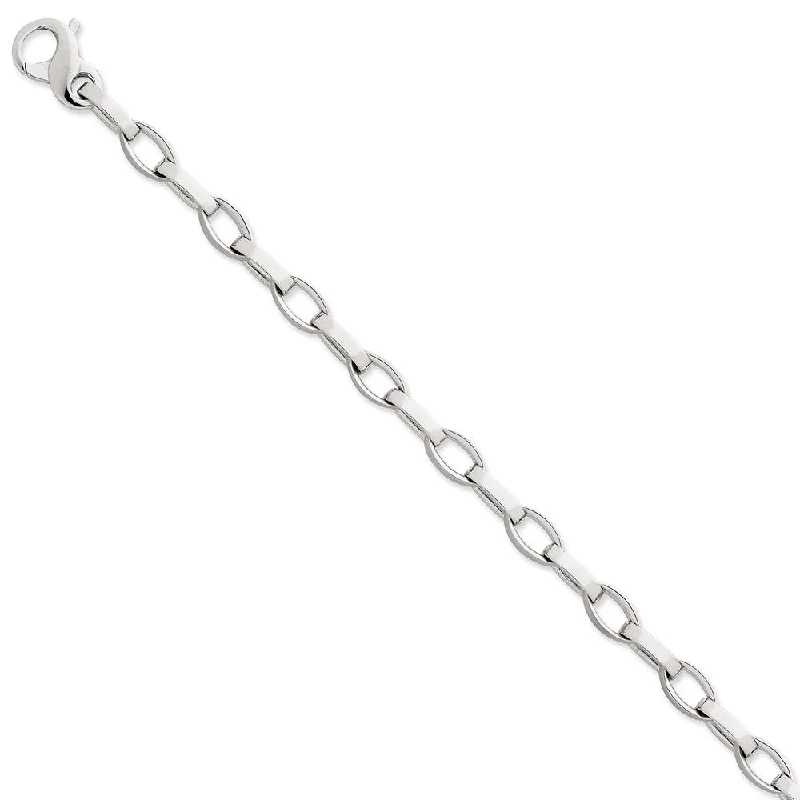 Trending Jewelry Styles Now At Limited-Time Discounts Men's 6.6mm 14k White Gold Polished & Satin Oval Link Chain Bracelet Trending Jewelry Styles Now At Limited-Time Discounts Men's 6.6mm 14k White Gold Polished & Satin Oval Link Chain Bracelet