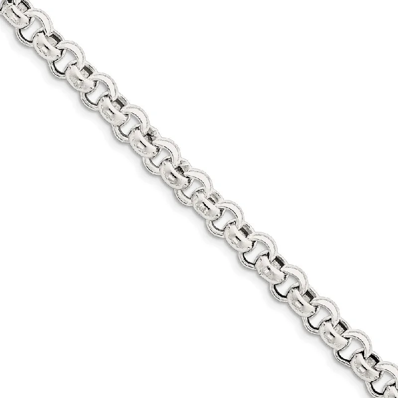 Exclusive Jewelry Offers – Shine For Less Men's 7.75mm, Sterling Silver, Hollow Rolo Chain Bracelet Exclusive Jewelry Offers – Shine For Less Men's 7.75mm, Sterling Silver, Hollow Rolo Chain Bracelet