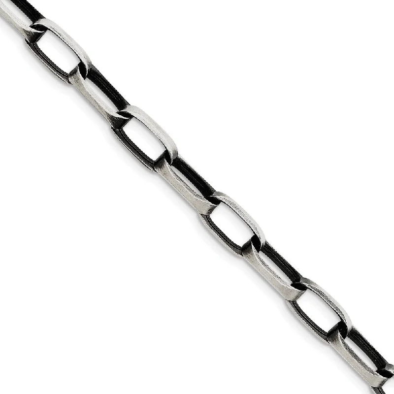 Handcrafted Jewelry Sale – Unique Designs At Low Prices Men's 8mm, Sterling Silver Antiqued Oval Link Chain Bracelet, 8.5 Inch Handcrafted Jewelry Sale – Unique Designs At Low Prices Men's 8mm, Sterling Silver Antiqued Oval Link Chain Bracelet, 8.5 Inch