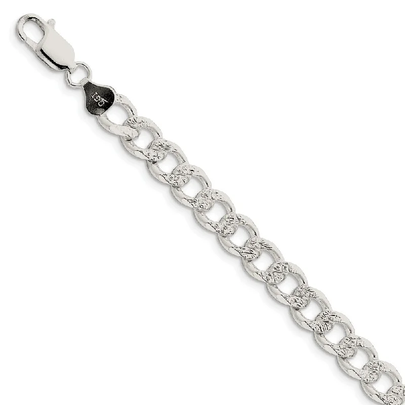 Elegant Jewelry, Exclusive Prices – Shop Now Men's 8mm, Sterling Silver Solid Pave Curb Chain Bracelet Elegant Jewelry, Exclusive Prices – Shop Now Men's 8mm, Sterling Silver Solid Pave Curb Chain Bracelet