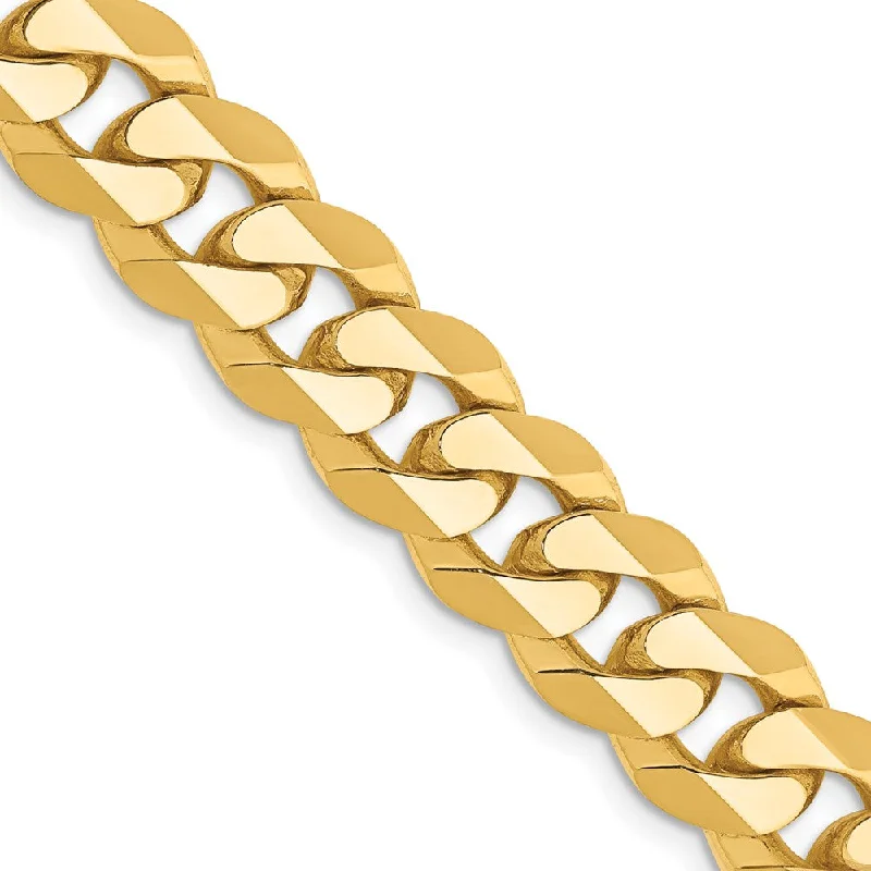 Grab Your Favorite Jewelry At The Lowest Prices 9.5mm, 14K Yellow Gold, Solid Beveled Curb Chain Bracelet Grab Your Favorite Jewelry At The Lowest Prices 9.5mm, 14K Yellow Gold, Solid Beveled Curb Chain Bracelet