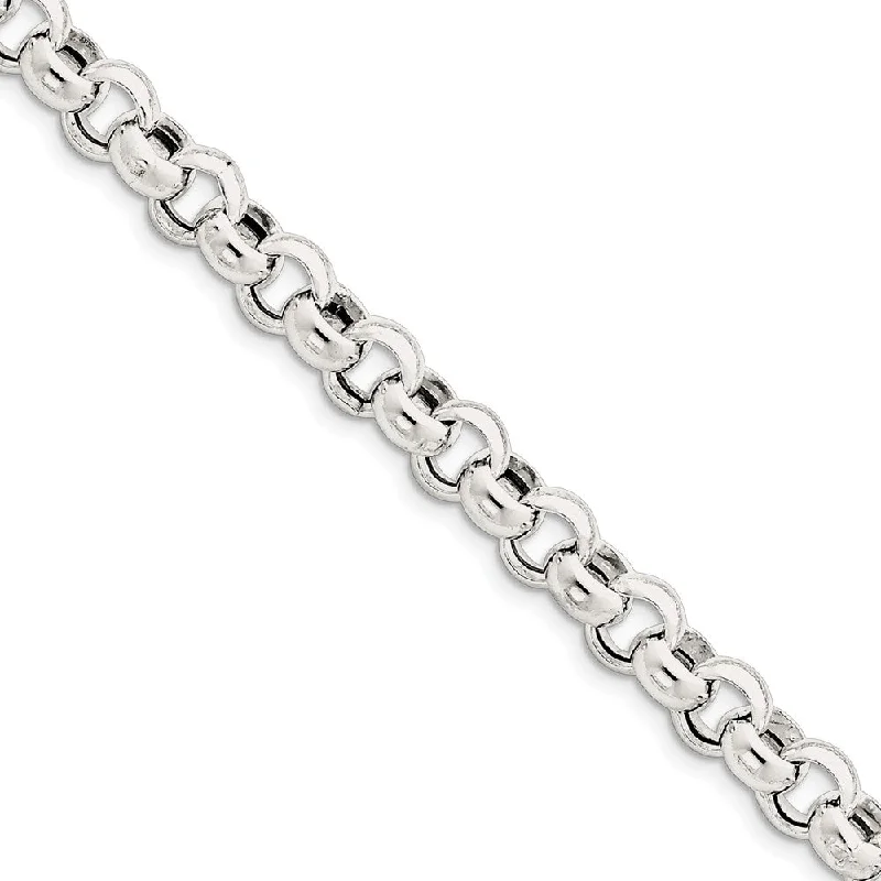 Exclusive Jewelry Sale – Sparkle For Less Men's 9.5mm, Sterling Silver, Hollow Rolo Chain Bracelet Exclusive Jewelry Sale – Sparkle For Less Men's 9.5mm, Sterling Silver, Hollow Rolo Chain Bracelet