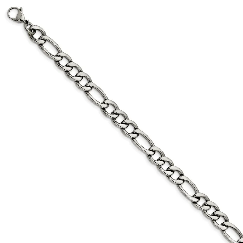 Premium Jewelry Now Available At Special Discounts Men's Stainless Steel 8.4mm Figaro Chain Bracelet, 9 Inch Premium Jewelry Now Available At Special Discounts Men's Stainless Steel 8.4mm Figaro Chain Bracelet, 9 Inch
