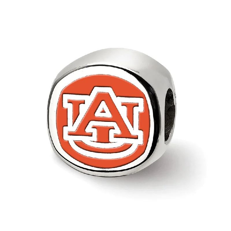 Chic, Trendy, And Affordable Jewelry Sale Sterling Silver Auburn University Cushion Shaped Logo Bead Charm Chic, Trendy, And Affordable Jewelry Sale Sterling Silver Auburn University Cushion Shaped Logo Bead Charm