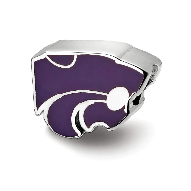 Elegant Jewelry, Exclusive Prices – Shop Now Sterling Silver Kansas State University Enameled Logo Bead Charm Elegant Jewelry, Exclusive Prices – Shop Now Sterling Silver Kansas State University Enameled Logo Bead Charm