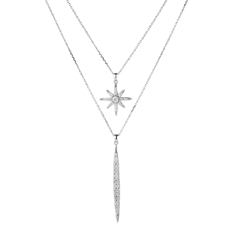 Trending Jewelry Styles Now At Limited-Time Discounts Necklace with 0.67 carats* of diamond simulants in sterling silver