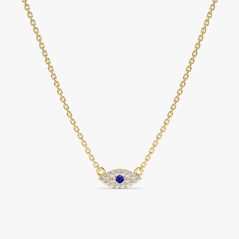 Personalized Jewelry Sale – Unique Gifts At Low Prices Dainty Sapphire & Diamond Evil Eye Necklace, Missandei Personalized Jewelry Sale – Unique Gifts At Low Prices Dainty Sapphire & Diamond Evil Eye Necklace, Missandei
