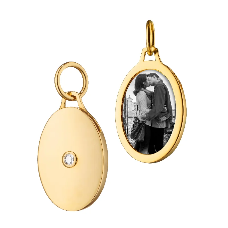 Personalized Jewelry Sale – Meaningful Gifts At Great Prices Oval Half Locket with Diamond