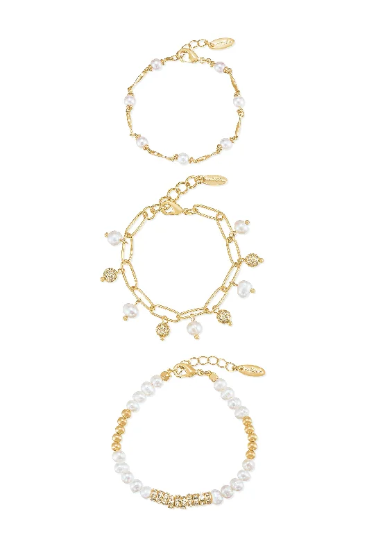 Limited-Time Jewelry Sale – Elegant Styles At Less Pearl Party Bracelet Set of 3