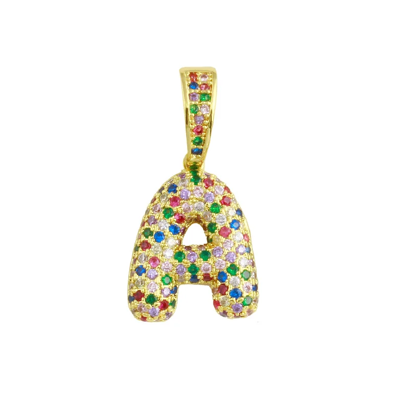 Must-Have Jewelry At Irresistible Discounts Rainbow Bubble Initial Charm