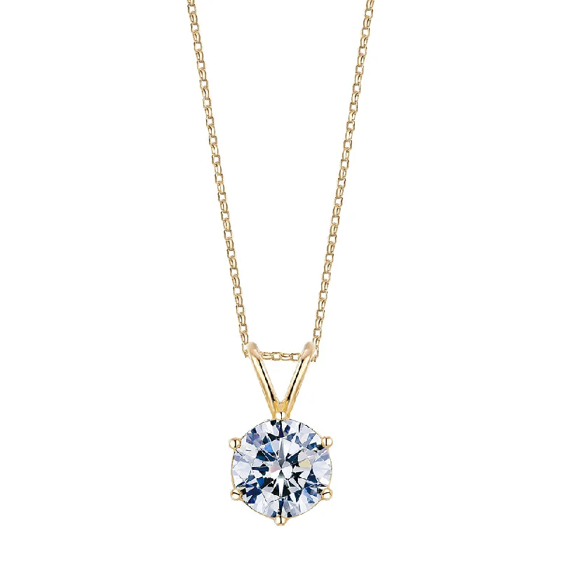 Best-Selling Jewelry Now Available At Special Deals Round Brilliant solitaire pendant with 1 carat* diamond simulant in 10 carat yellow gold Best-Selling Jewelry Now Available At Special Deals Round Brilliant solitaire pendant with 1 carat* diamond simulant in 10 carat yellow gold