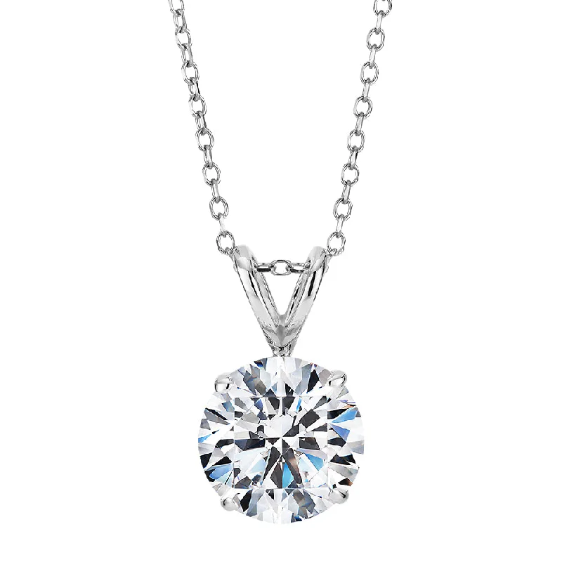 Adjustable Charm Bracelets For A Perfect Fit Round Brilliant solitaire pendant with 2 carat* diamond simulant in 10 carat white gold Adjustable Charm Bracelets For A Perfect Fit Round Brilliant solitaire pendant with 2 carat* diamond simulant in 10 carat white gold
