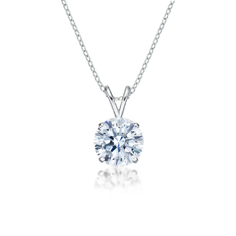 Last Chance To Grab Your Favorite Jewelry At A Discount Round Brilliant solitaire pendant with 3 carat* diamond simulant in 10 carat white gold Last Chance To Grab Your Favorite Jewelry At A Discount Round Brilliant solitaire pendant with 3 carat* diamond simulant in 10 carat white gold