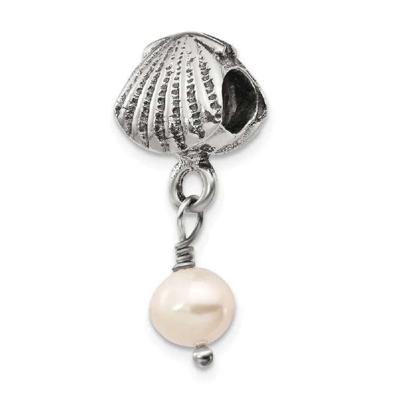 Shop Stylish Jewelry Now And Save Big Seashell FW Cultured Pearl & Sterling Silver Dangle Bead Charm Shop Stylish Jewelry Now And Save Big Seashell FW Cultured Pearl & Sterling Silver Dangle Bead Charm
