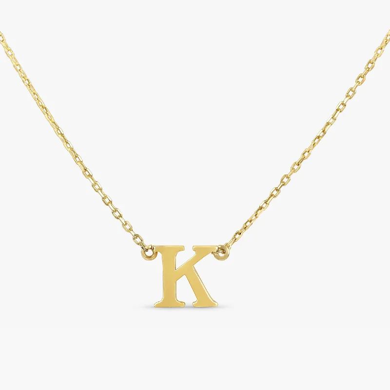 Dazzle In Elegance With Our Biggest Jewelry Sale Serif Initial Necklace, Ivory