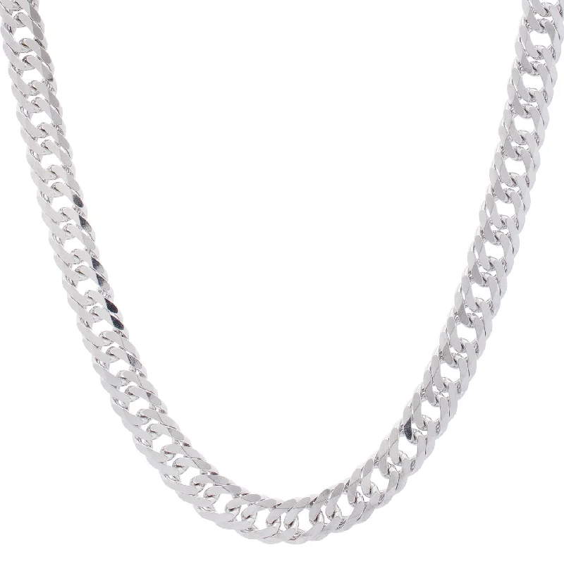 Fashion-Forward Geometric Jewelry For Contemporary Style Silver 9.3mm Miami Cuban Chain Fashion-Forward Geometric Jewelry For Contemporary Style Silver 9.3mm Miami Cuban Chain