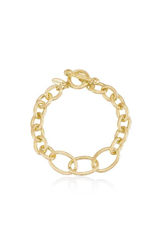 Adjustable Charm Bracelets For A Perfect Fit Simple Chain Link Bracelet with Toggle