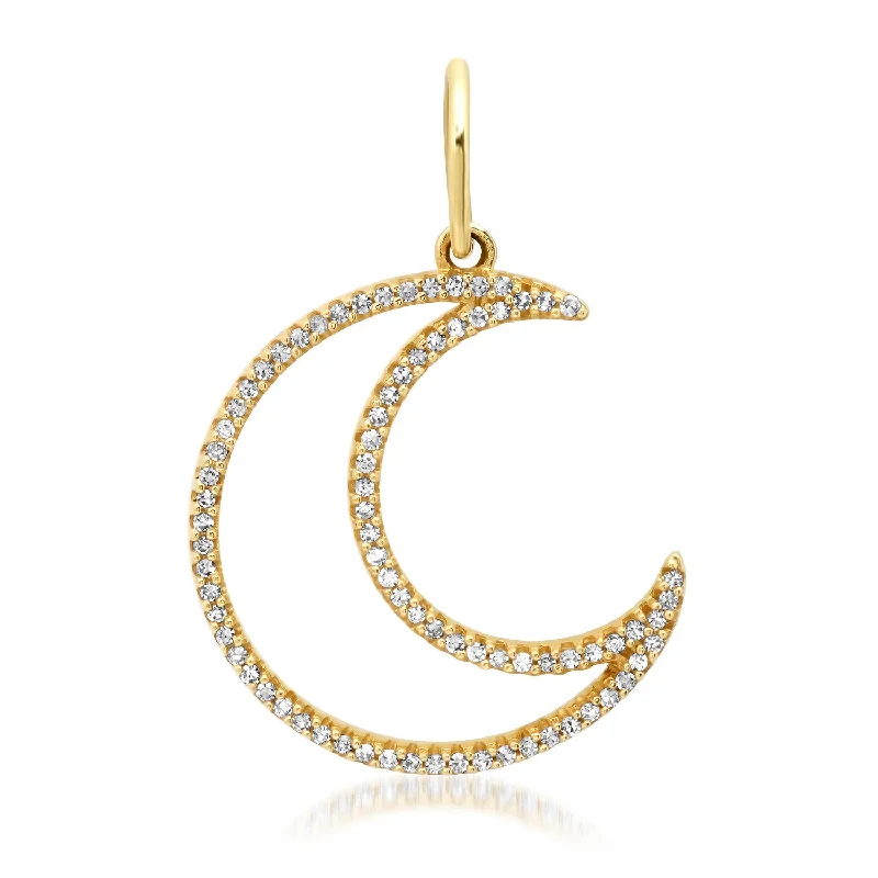 Seasonal Jewelry Clearance – Best Styles At The Lowest Prices Small Pave Diamond Open Moon Charm