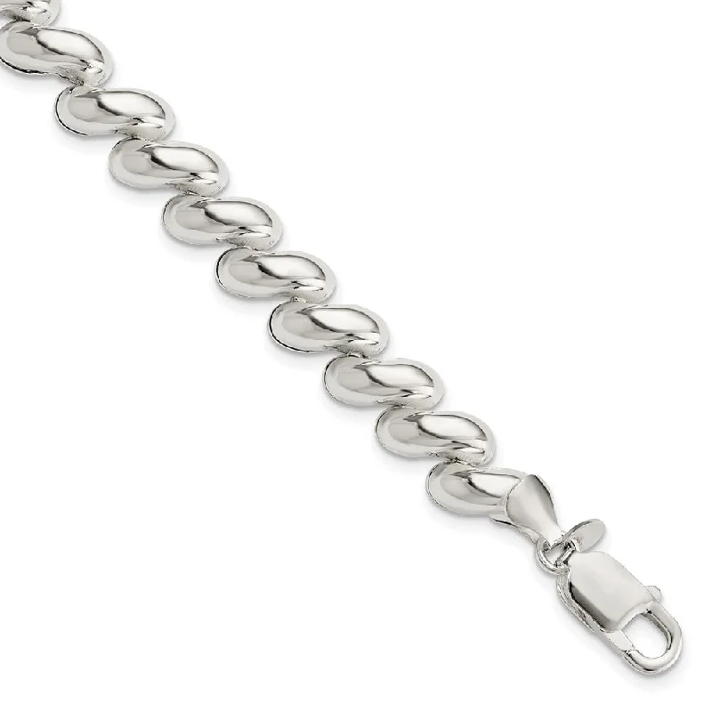 Limited-Stock Jewelry Sale – Once It's Gone, It's Gone Sterling Silver 9mm Polished San Marco Chain Bracelet, 7.5 Inch Limited-Stock Jewelry Sale – Once It's Gone, It's Gone Sterling Silver 9mm Polished San Marco Chain Bracelet, 7.5 Inch