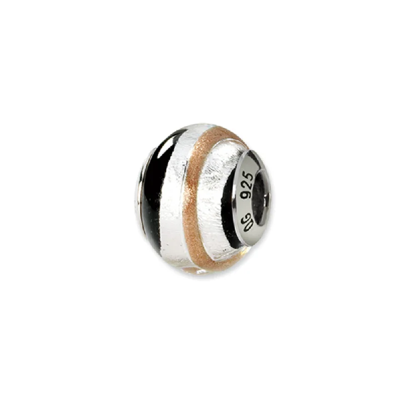 Flash Jewelry Sale – Get Stunning Pieces At Low Prices Sterling Silver, Black, and Golden Murano Glass Bead Charm Flash Jewelry Sale – Get Stunning Pieces At Low Prices Sterling Silver, Black, and Golden Murano Glass Bead Charm