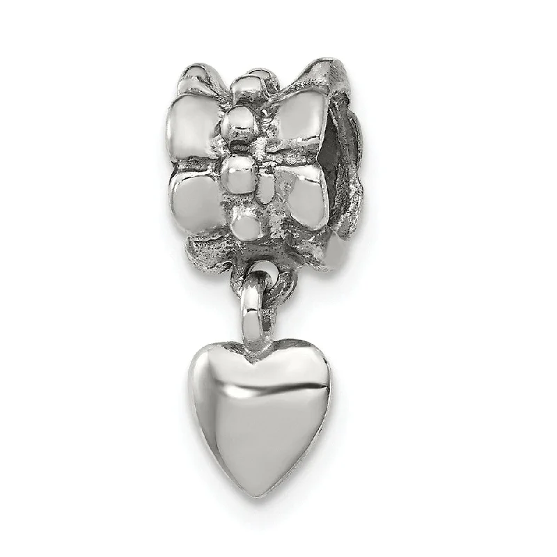Elegant Jewelry, Affordable Luxury – Shop Now Sterling Silver Dangling Heart Dangle Bead Charm