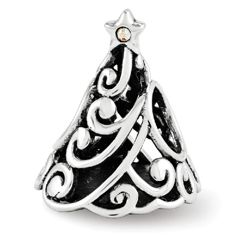 Shop Dazzling Rings, Earrings, And More At Special Discounts Sterling Silver & Crystals Filigree Christmas Tree Bead Charm Shop Dazzling Rings, Earrings, And More At Special Discounts Sterling Silver & Crystals Filigree Christmas Tree Bead Charm