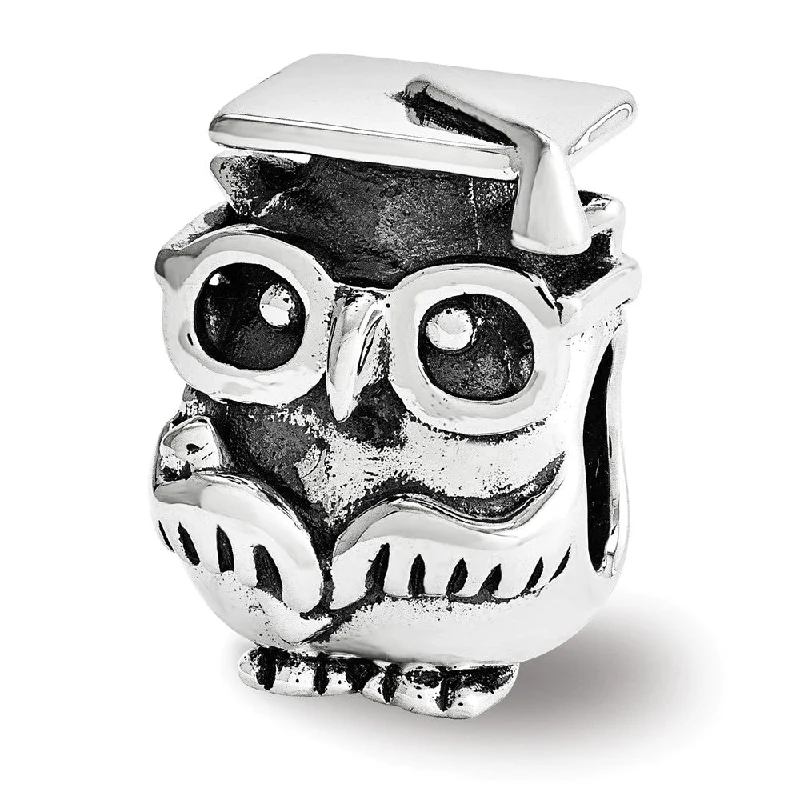 Shine Bright With Our Special Jewelry Promotions Sterling Silver Graduation Owl Bead Charm