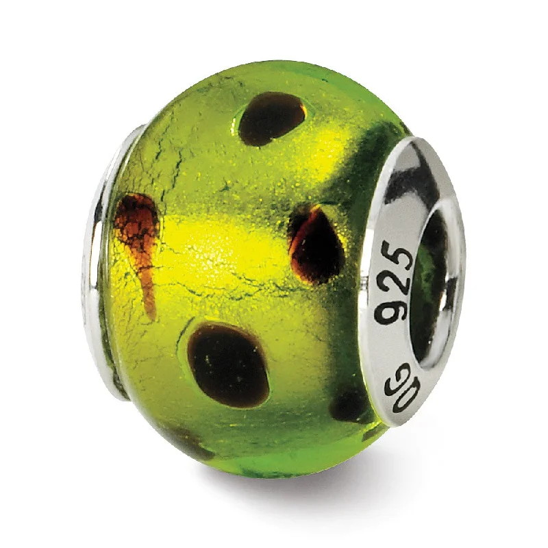 Best Jewelry Sale – Shop Exclusive Designs Now Sterling Silver, Green and Black Spotted Murano Glass Bead Charm Best Jewelry Sale – Shop Exclusive Designs Now Sterling Silver, Green and Black Spotted Murano Glass Bead Charm