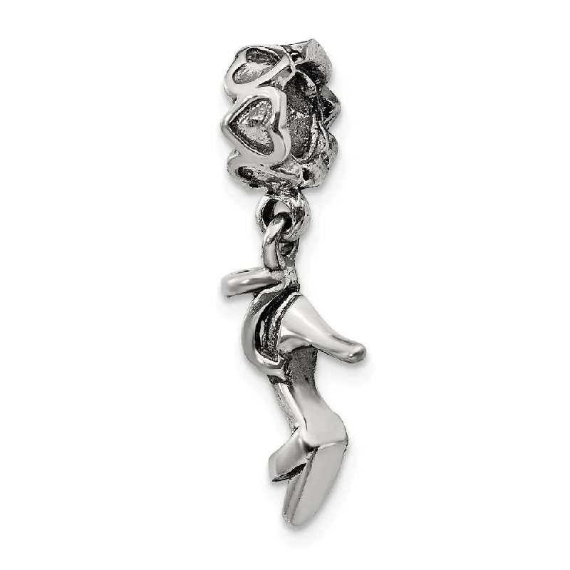 Personalized Jewelry Sale – Meaningful Gifts At Great Prices Sterling Silver High Heel Dangling Shoe and Heart Bead Charm Personalized Jewelry Sale – Meaningful Gifts At Great Prices Sterling Silver High Heel Dangling Shoe and Heart Bead Charm