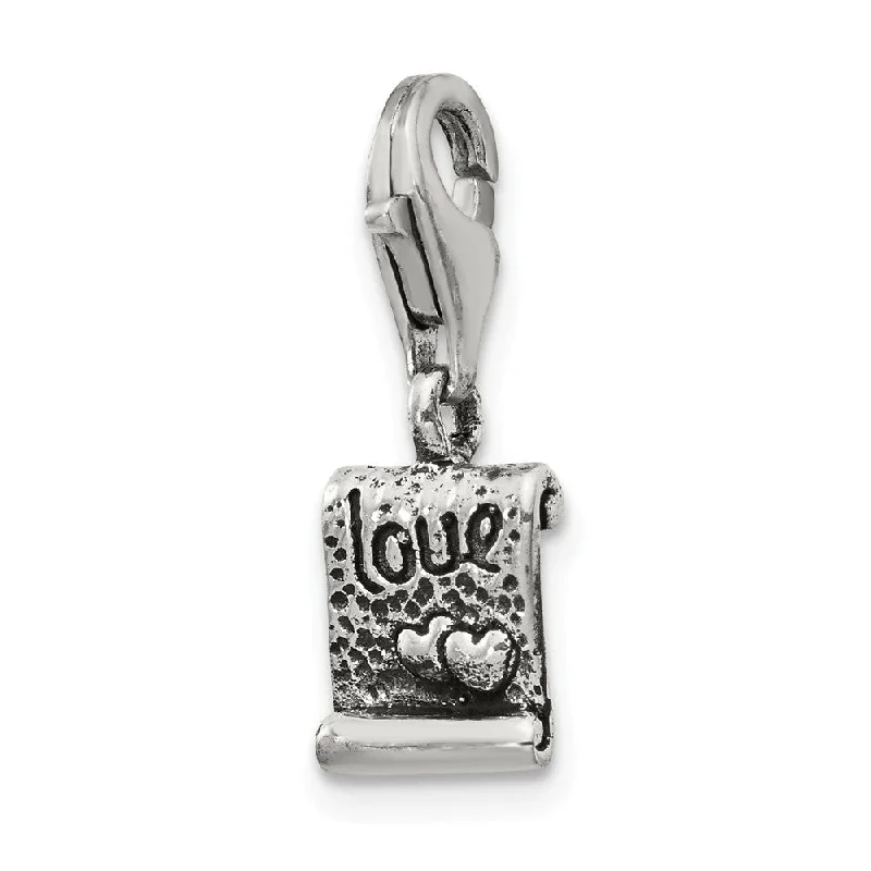 Your Dream Jewelry At Dream Prices Sterling Silver Love Note Clip-on Bead Charm