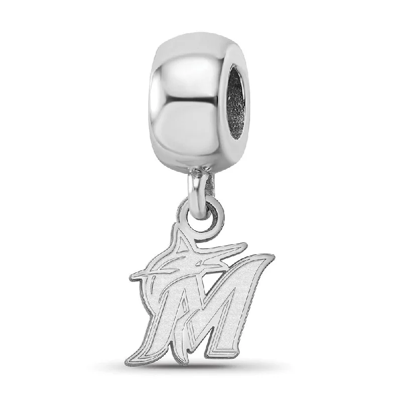 Trendy And Classic Jewelry Now At Reduced Prices Sterling Silver Rhodium Plated MLB Miami Marlins XS Dangle Bead Charm Trendy And Classic Jewelry Now At Reduced Prices Sterling Silver Rhodium Plated MLB Miami Marlins XS Dangle Bead Charm
