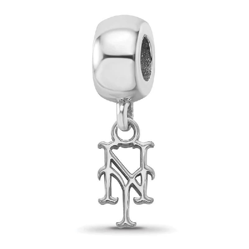 Shine Bright With Our Special Jewelry Promotions Sterling Silver Rhodium Plated MLB NY Mets XS Dangle Bead Charm Shine Bright With Our Special Jewelry Promotions Sterling Silver Rhodium Plated MLB NY Mets XS Dangle Bead Charm