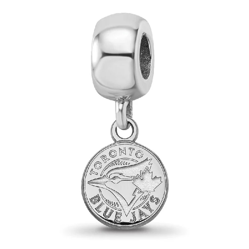 Versatile Layering Jewelry For Effortless Chic Sterling Silver Rhodium Plated MLB Toronto Blue Jays XS Dangle Bead Versatile Layering Jewelry For Effortless Chic Sterling Silver Rhodium Plated MLB Toronto Blue Jays XS Dangle Bead