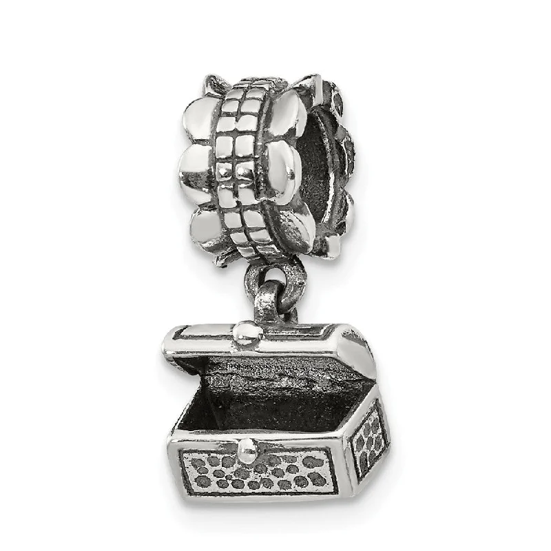 Discounted Jewelry For A Glamorous Look Sterling Silver Treasure Chest Dangle Bead Charm