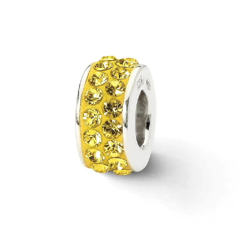 Timeless Elegance, Temporary Discounts – Act Fast Sterling Silver with Yellow Crystals Double Row Bead Charm Timeless Elegance, Temporary Discounts – Act Fast Sterling Silver with Yellow Crystals Double Row Bead Charm