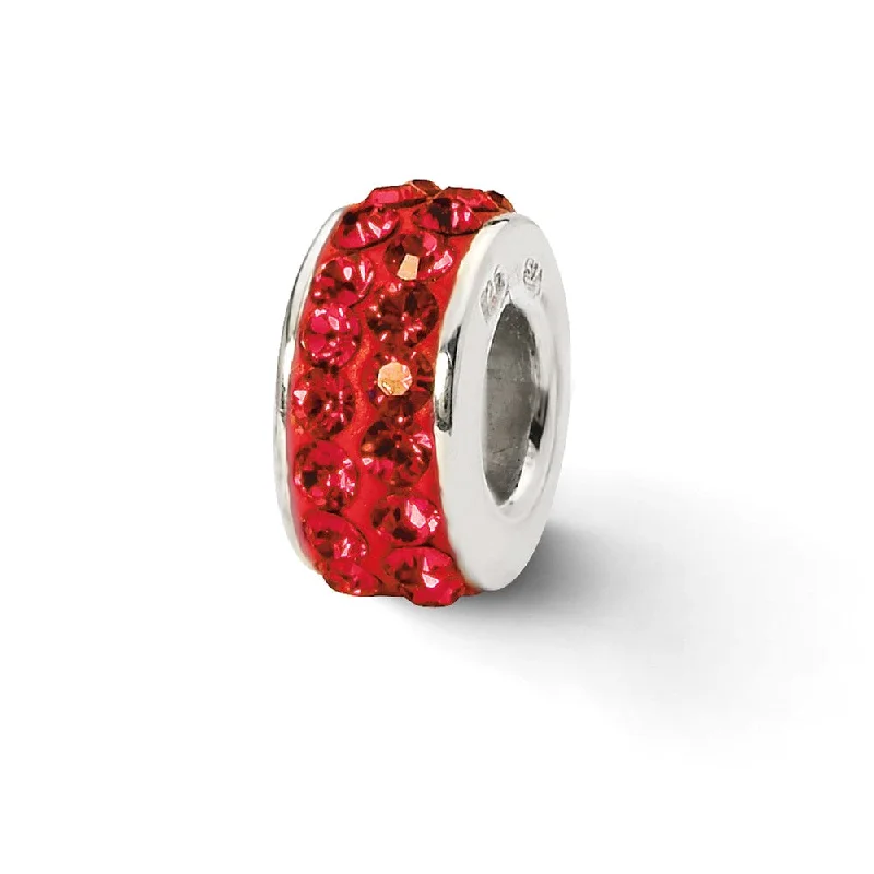 Your Perfect Accessory Now At The Best Price Sterling Silver with Red Crystals Double Row Bead Charm Your Perfect Accessory Now At The Best Price Sterling Silver with Red Crystals Double Row Bead Charm