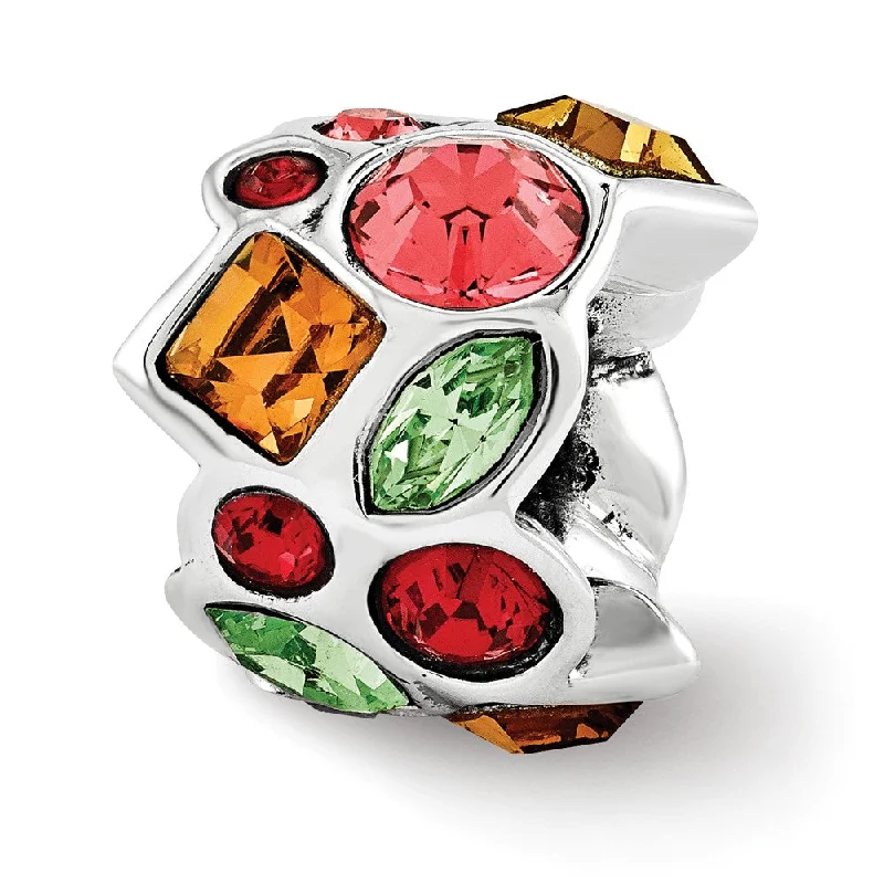 Chic And Stylish Jewelry At Discounted Prices Sterling Silver with Multicolor Crystals Medley Bead Charm Chic And Stylish Jewelry At Discounted Prices Sterling Silver with Multicolor Crystals Medley Bead Charm