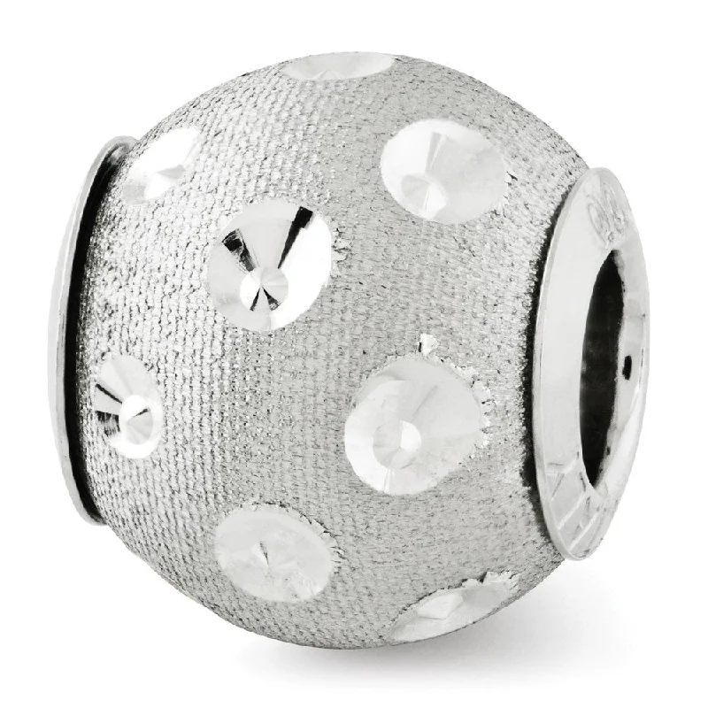 High-End Sparkle, Low-End Prices – Shop Now Textured & Diamond Cut Spotted Sterling Silver Bead Charm High-End Sparkle, Low-End Prices – Shop Now Textured & Diamond Cut Spotted Sterling Silver Bead Charm