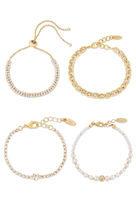 Premium Jewelry At Promotional Prices – Shine Today The Ultimate Pearl and Crystal Mixed Bracelet Stack Premium Jewelry At Promotional Prices – Shine Today The Ultimate Pearl and Crystal Mixed Bracelet Stack