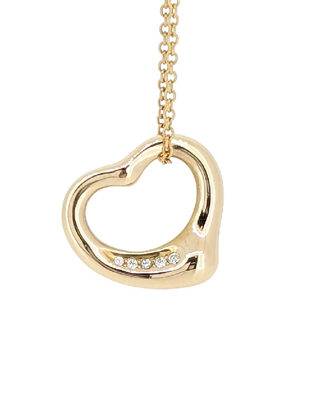 Huge Savings On Premium Jewelry Styles Tiffany & Co. Elsa Peretti Open Heart Diamond Pendant Necklace 18K Rose Gold Huge Savings On Premium Jewelry Styles Tiffany & Co. Elsa Peretti Open Heart Diamond Pendant Necklace 18K Rose Gold