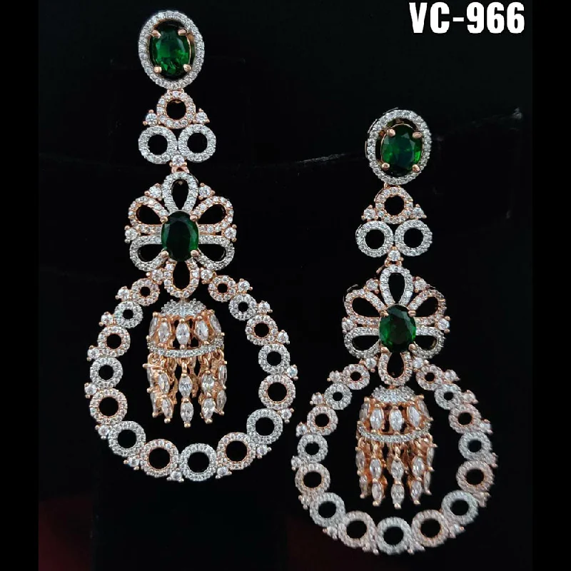 Premium Jewelry At Special Low Prices For A Limited Time Vivah Creation 2 tone Plated AD Stone Dangler Earrings Premium Jewelry At Special Low Prices For A Limited Time Vivah Creation 2 tone Plated AD Stone Dangler Earrings