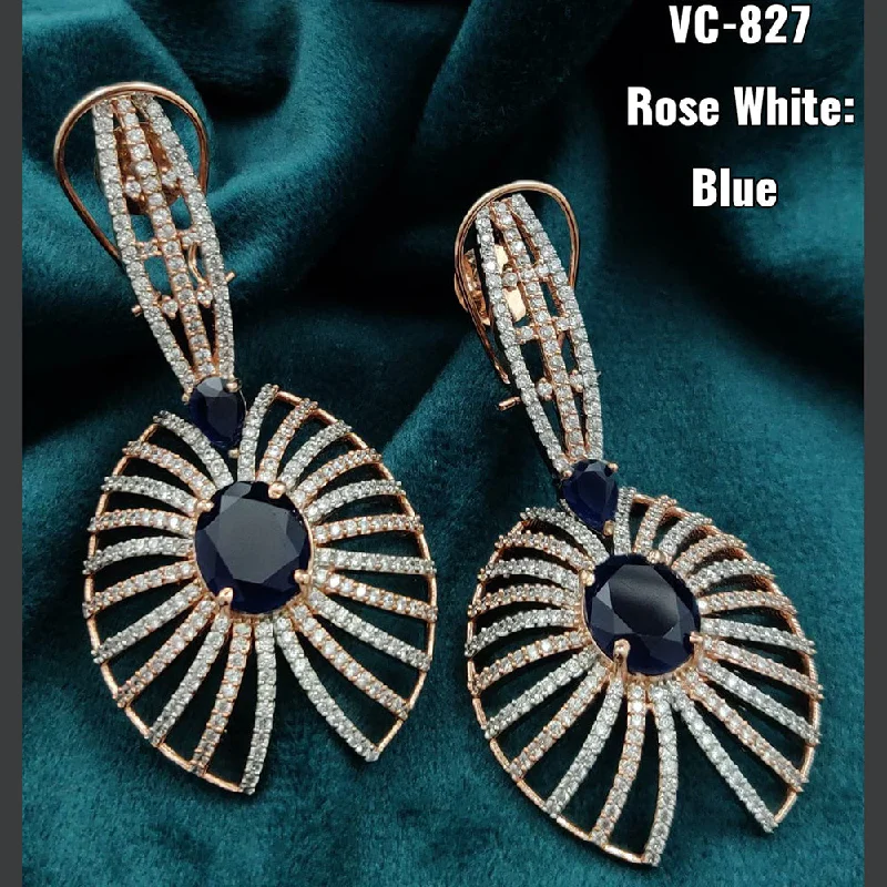 Seasonal Jewelry Sale – Upgrade Your Style Today Vivah Creation Rose Gold Plated AD Stone Dangler Earrings Seasonal Jewelry Sale – Upgrade Your Style Today Vivah Creation Rose Gold Plated AD Stone Dangler Earrings