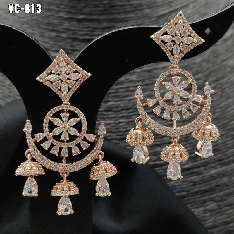 Holiday Jewelry Sale – Perfect Gifts At Great Prices Vivah Creation Rose Gold Plated AD Stone Dangler Earrings Holiday Jewelry Sale – Perfect Gifts At Great Prices Vivah Creation Rose Gold Plated AD Stone Dangler Earrings