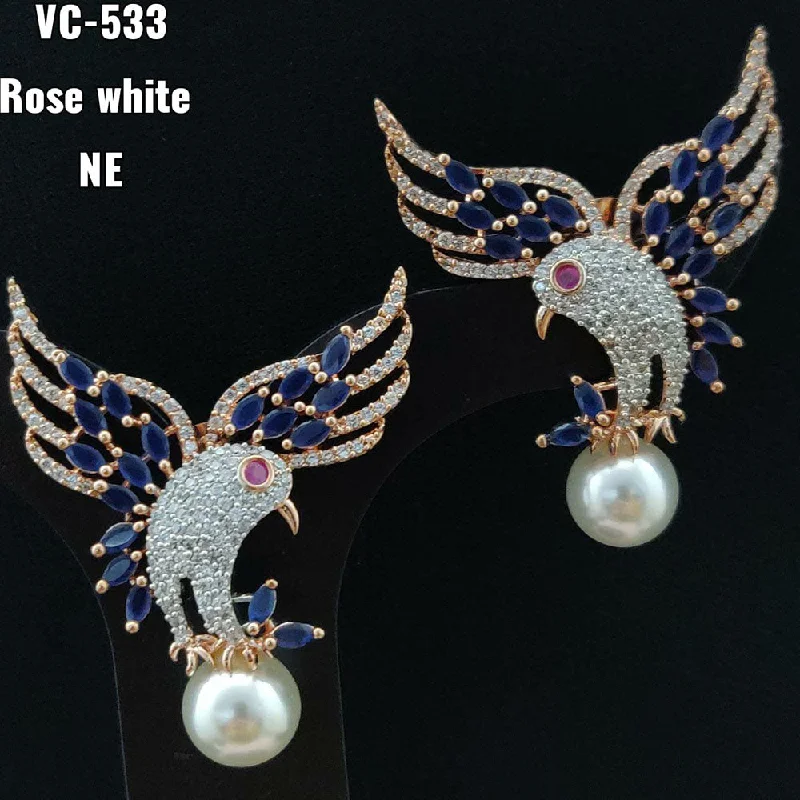 Unbeatable Offers On Luxury And Everyday Jewelry Vivah Creation Rose Gold Plated AD Stone Dangler Earrings Unbeatable Offers On Luxury And Everyday Jewelry Vivah Creation Rose Gold Plated AD Stone Dangler Earrings