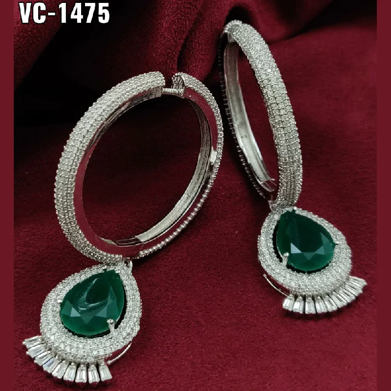 Exclusive Jewelry Bundles At Discounted Rates Vivah Creation Silver Plated AD Stone Dangler Earrings Exclusive Jewelry Bundles At Discounted Rates Vivah Creation Silver Plated AD Stone Dangler Earrings