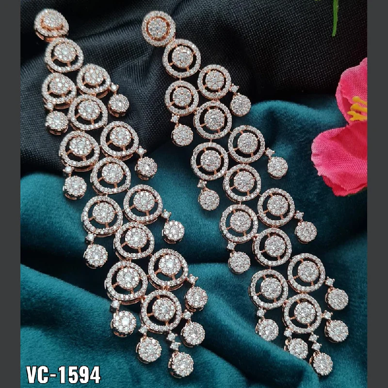 Best-Selling Jewelry Now Available At Special Deals Vivah Creation Silver Plated AD Stone Dangler Earrings Best-Selling Jewelry Now Available At Special Deals Vivah Creation Silver Plated AD Stone Dangler Earrings