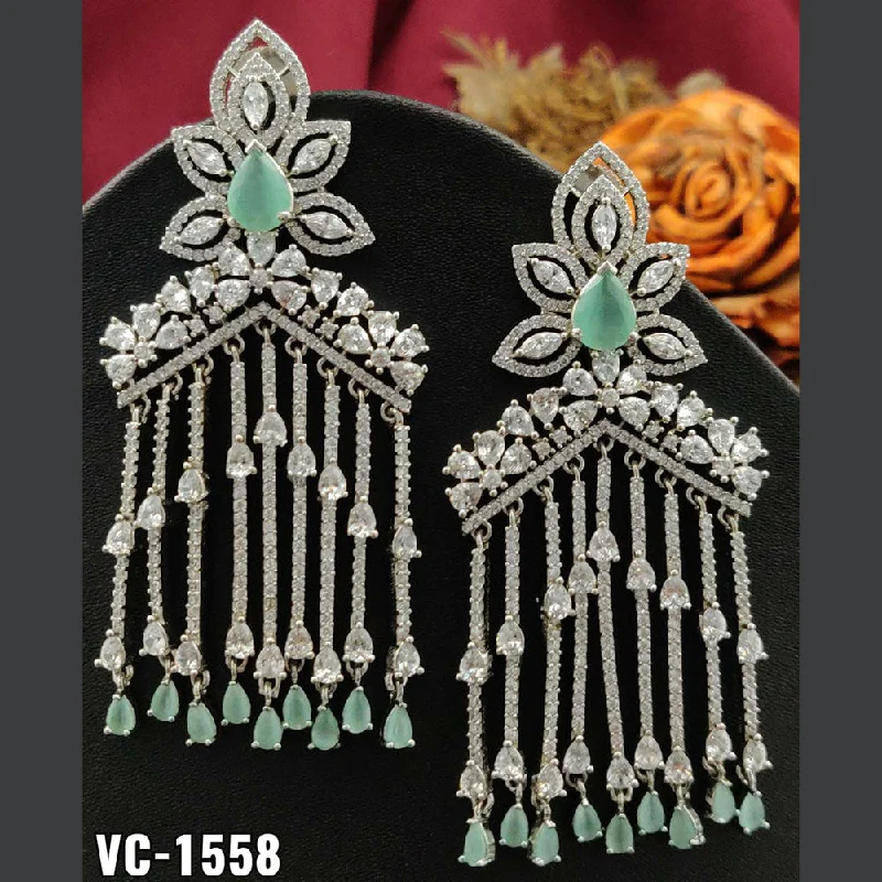 Flash Sale On Exquisite Jewelry – Don't Miss Out Vivah Creation Silver Plated AD Stone Dangler Earrings Flash Sale On Exquisite Jewelry – Don't Miss Out Vivah Creation Silver Plated AD Stone Dangler Earrings