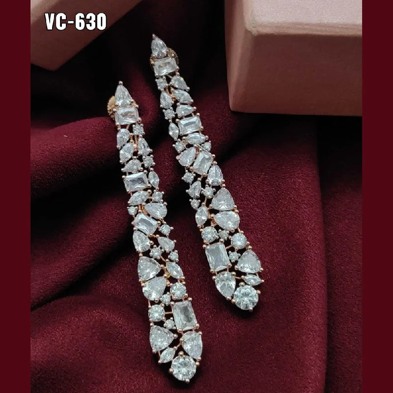 Versatile Layering Jewelry For Effortless Chic Vivah Creation Silver Plated AD Stone Dangler Earrings Versatile Layering Jewelry For Effortless Chic Vivah Creation Silver Plated AD Stone Dangler Earrings